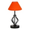 Viviana Orange cotton Table lamp with Iron Base
