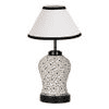 Helen Multicolor cotton Glass Table lamp with Iron Base