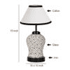 Helen Multicolor cotton Glass Table lamp with Iron Base