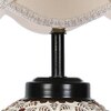 Carmen Vintage off-white Glass Shade Table lamp with Iron Base