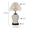 Carmen Vintage off-white Glass Shade Table lamp with Iron Base