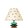 York Beige Cotton Shade Table Lamp with Solid Wood Base