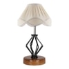 Jessica Vintage off-white Shade Table lamp with Wood & Iron Base
