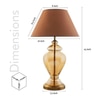 Cedric Gold & Amber Glass Table Lamp