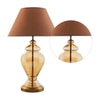Cedric Gold & Amber Glass Table Lamp