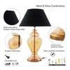 Marigold Gold & Amber Glass Table Lamp