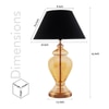 Marigold Gold & Amber Glass Table Lamp
