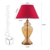 Colter Gold & Amber Glass Table Lamp