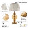 Hailee Gold & Amber Glass Table Lamp