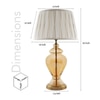 Hailee Gold & Amber Glass Table Lamp