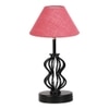 Izabella Pink Jute Table lamp with Iron Base