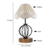 Kendall Vintage off-white Shade Table lamp with Wood & Iron Base
