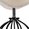 Kendall Vintage off-white Shade Table lamp with Wood & Iron Base