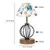 Aniyah Multicolor cotton Table lamp with Wood & Iron Base
