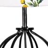 Aniyah Multicolor cotton Table lamp with Wood & Iron Base