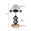 Brynn Vintage Multicolor Shade Table lamp with Wood & Iron Base