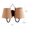 Daye Beige Natural Fiber Wall Light