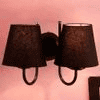 Terran Black Fabric Wall Light