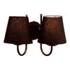 Terran Black Fabric Wall Light