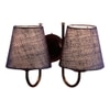 Shawndelle Blue Natural Fiber Wall Light