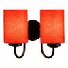 Dodge Orange Fabric Wall Light