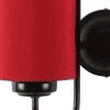 Truman Red Fabric Wall Light