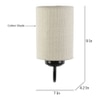 Salinger White Natural Fiber Wall Light