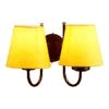 Cheslea Yellow Fabric Wall Light