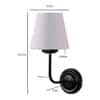 Roscoe Grey cotton Wall mounted Lamp Iron Base(KV06)