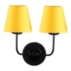 Arlo Dual Yellow cotton Wall mounted Lamp Iron Base(KV20)