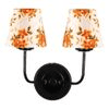 Bruno Dual Multicolor cotton shade wall mounted lamp with iron base (KV29)