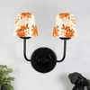 Bruno Dual Multicolor cotton shade wall mounted lamp with iron base (KV29)