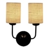 Colton Dual White Jute Wall mounted Lamp Iron Base(KV35)