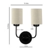 Colton Dual White Jute Wall mounted Lamp Iron Base(KV35)