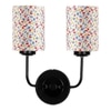 Eddison Dual Multicolor cotton shade wall mounted lamp with iron base (KV45)