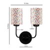 Eddison Dual Multicolor cotton shade wall mounted lamp with iron base (KV45)