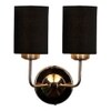 Maddox Dual Black cotton Wall mounted Lamp with Steel Base