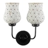 William Dual Multicolor Mosaic Glass Wall Mounted Lamp with Iron Base