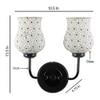 William Dual Multicolor Mosaic Glass Wall Mounted Lamp with Iron Base
