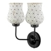 William Dual Multicolor Mosaic Glass Wall Mounted Lamp with Iron Base