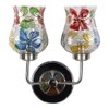 Andre Dual Multicolor Mosaic Glass Wall Mounted Lamp with Steel Base