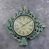Mint Color wooden Tree Design Wall Clock with 8 inch Dial and 12 inch size