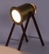 Star Gold Light Study Lamp in Brown Shade