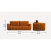 Beliss 3 Pull Out Sofa Cum Bed ith storage In Orange Colour