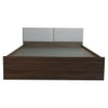 Citta Engineered Wood Queen Size Bed In Walnut Finish