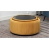 Loofy Ottoman with Storage Color in Yellow