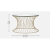 Perth Glass Coffee Table In Gold Finish