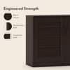 Bennis 21 Pair Shoe Rack in Dark Walnut Finish