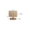George Beige Bamboo Shade Table Lamp with Natural Wooden Base
