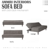 Palermo 3 Seater Sofa Cum Bed In Grey Colour